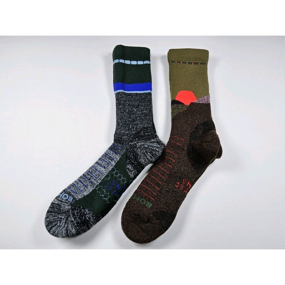 Bombas Hex Tec Hike Hiking Calf Socks Lot Of 2 Pairs Size L
